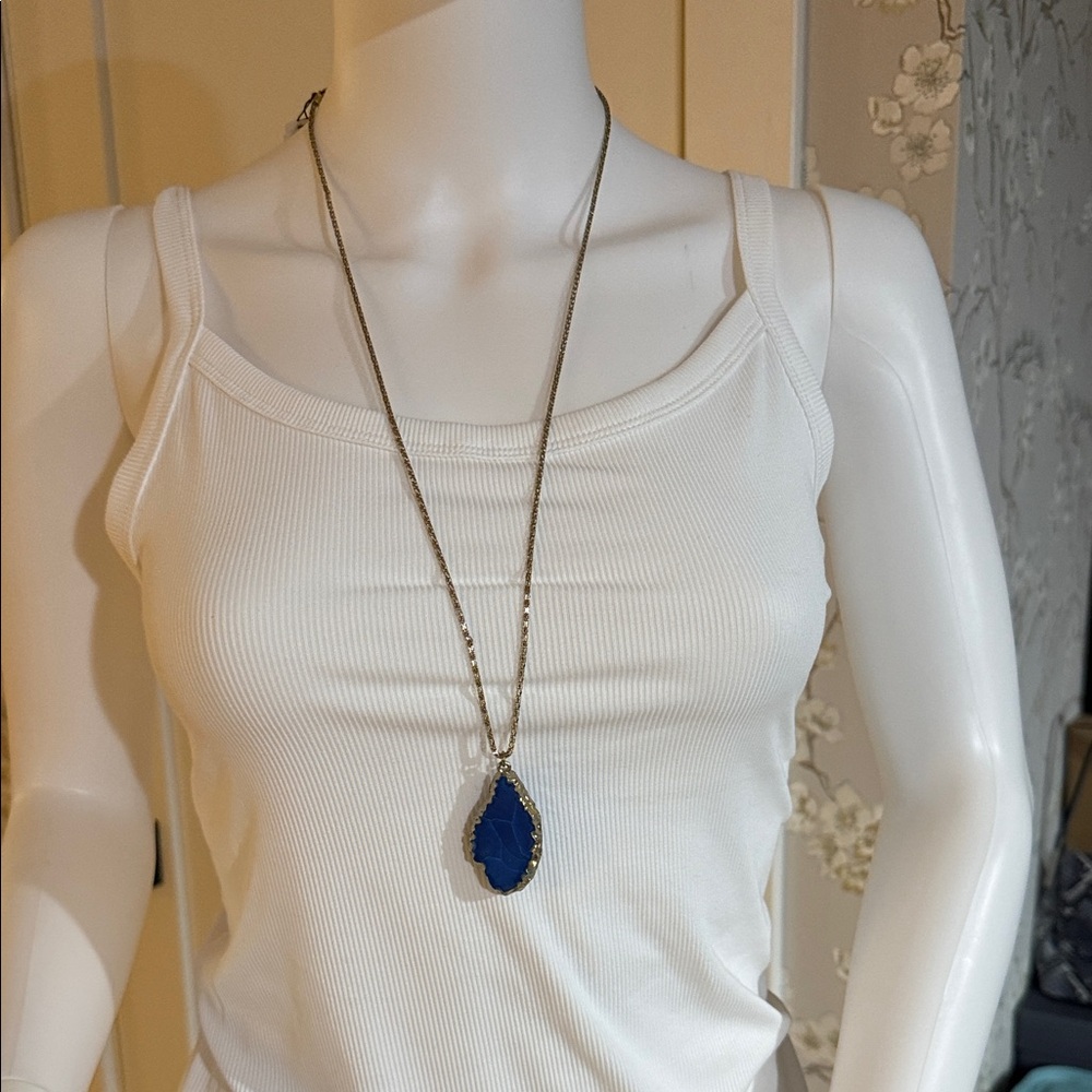 ABS Allen Schwartz Blue Pendant Necklace
